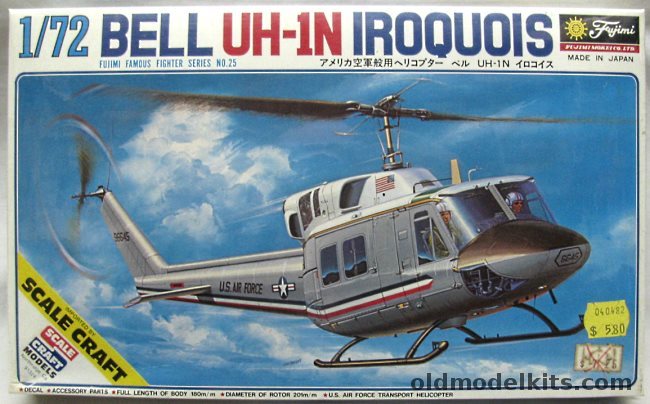 Fujimi 1/72 Bell UH-1N Iroquois - USAF, 7A25-500 plastic model kit